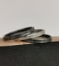 Stacking Ring (x1), Silver Black & White Rings - Image 1