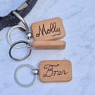 Personalised wooden dog  tag for collar or harness