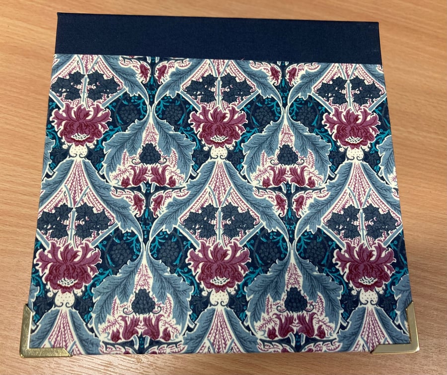 Handmade boxes covered in Liberty bookcloth