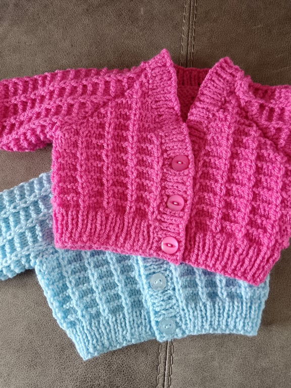 New Hand Knitted Baby Cardigan - NewBorn