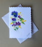 hand painted floral blank greetings card ( ref FA 510 K2 ) - Image 1