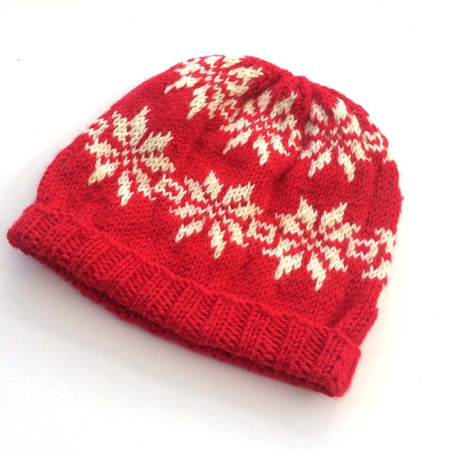 Festive Christmas snowflake hat