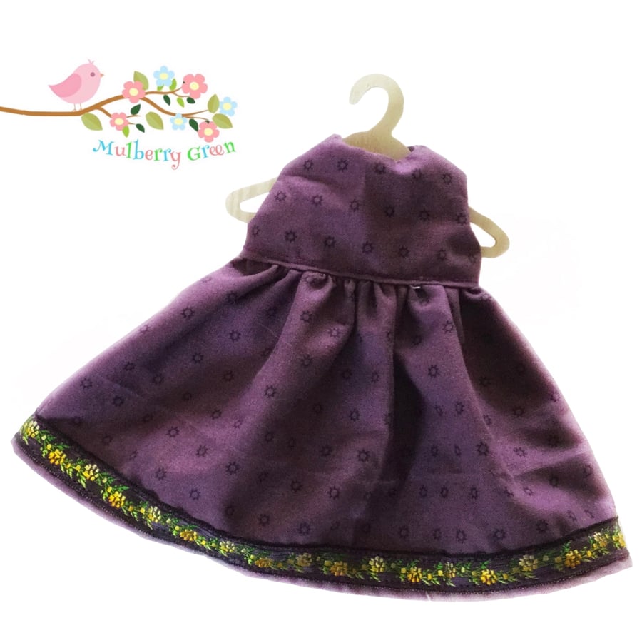 SALE ITEM  - Purple Dress with a Braided Hem