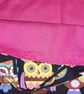 multi coloured Owls on black  shopping bag, Tote bag - Image 4