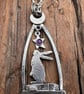Gazing Hare Pendant with Amethyst Cabochon - Image 2