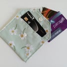 Loyalty card holder, floral purse, envelope style purse,  popper fastener