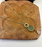 Sea marble spinning silver pendant necklace - Image 5
