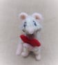 Small Valentine Gift, Wool Mouse Figurine, Felted Animal Ornament, Soft Mouse - Image 10