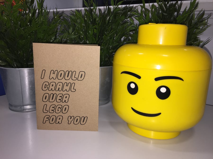 VALENTINE'S DAY - Lego pun greeting card - Quirky - Love