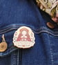 Katherine of Aragon Wooden Pin Badge - Tudor Queen Gift - Eco Friendly UK Made  - Image 3