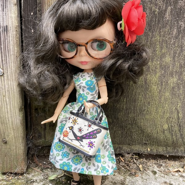 Handmade Miniature Enid Collins of Texas Black Roadrunner Dolls Handbag