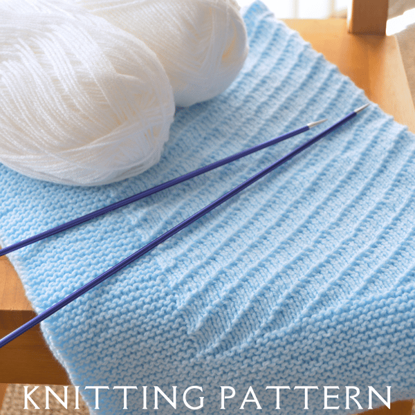 Baby Blanket Design 2 Knitting Pattern PDF Version By Email