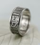  Sterling Rune Ring - Viking Silver Band Personalized Custom Name Anglo Saxon  - Image 7