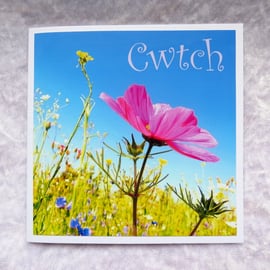 Cwtch, welsh hug, welsh greetings card, cymraeg