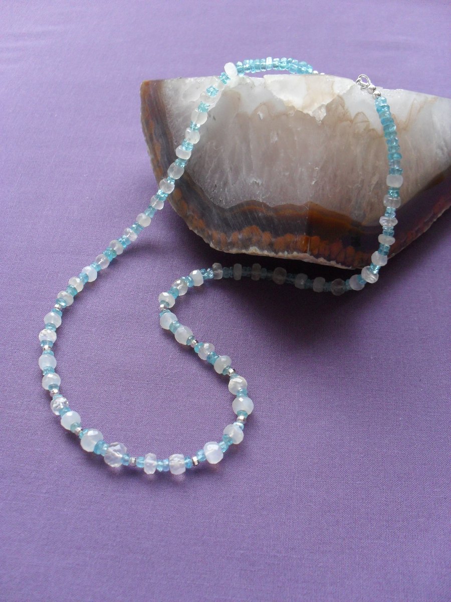 Apatite and Moonstone Necklace 
