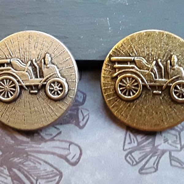 28mm, 1 & 1 8" 44L VINTAGE CAR BUTTONS