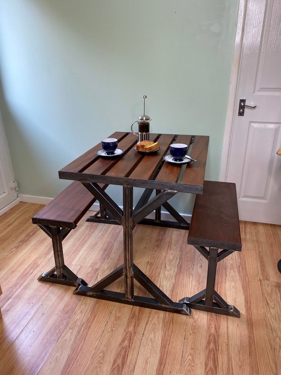 Oak Dining Table, Set, Chairs, Benches, Breakfast, Dinner