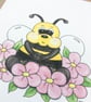 Flower Bee Card - Birthday Card - Bee Card - Image 5