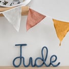 Jude knitted wire name nursery decor 