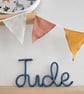 Jude knitted wire name nursery decor 