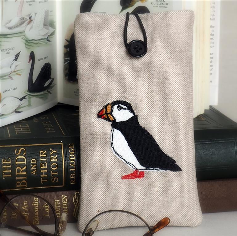 Glasses Case Puffin Nature Wildlife Coastal Seaside Bird 
