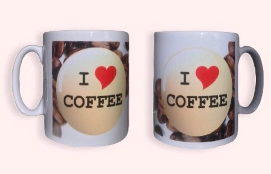 I Love Coffee Mug. Mugs for coffee lovers
