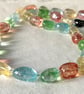 Multicoloured quartz semi precious nugget bead necklace - Image 3