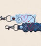 Archery Keyring - Peace Love Bow and Arrow Bag Charm