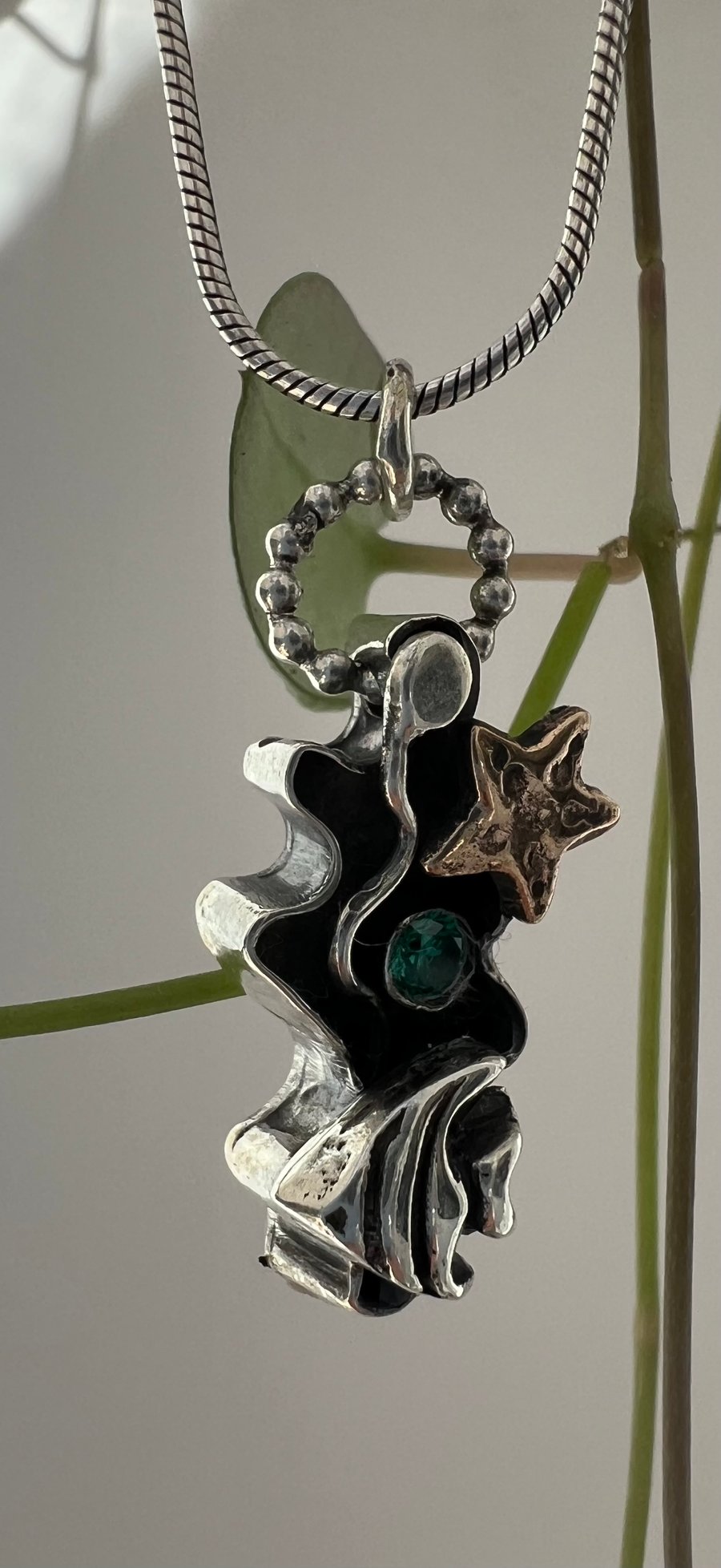 Reef Fish Shimmer silver pendant