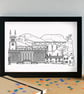Peak District Skyline Art Print - Image 2