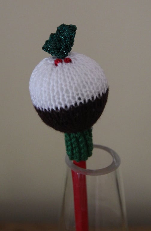 Christmas Pencil Topper and Pencil – Christmas Pudding