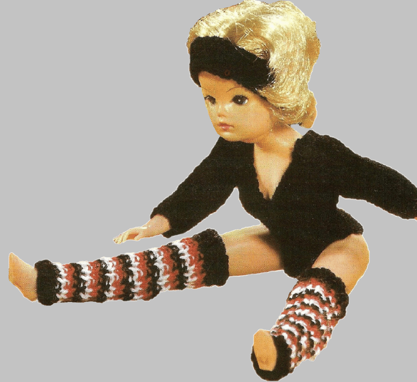 VINTAGE KNITTING PATTERN PDF Exercise Kit for Doll