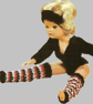 VINTAGE KNITTING PATTERN PDF Exercise Kit for Doll - Image 1