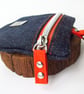 Special Edition Waterproof Dog Treat Bag Pouch in Navy Denim and Orange - Image 7