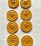 8 mustard yellow buttons,1.5cm diameter 