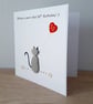 Pebble Art Cat Birthday Card: Handmade Personalized Age Card - Image 4