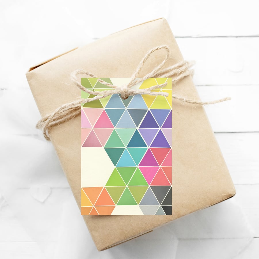 Set of 12 Geometric Gift Tags