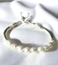 Sterling Silver Pearl Noodle Bracelet – 5mm Rice Pearls, Adjustable Slider Clasp - Image 6