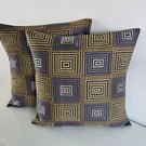  A Pair 16" Embroidered design cushion covers