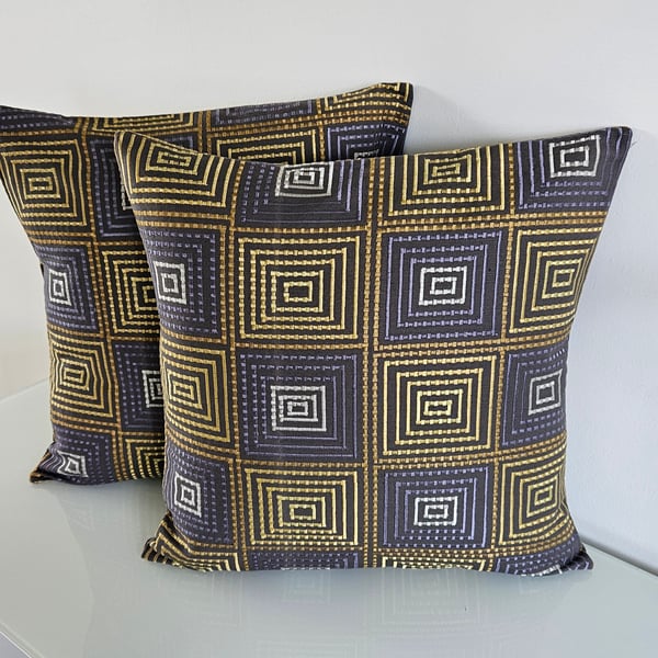  A Pair 16" Embroidered design cushion covers