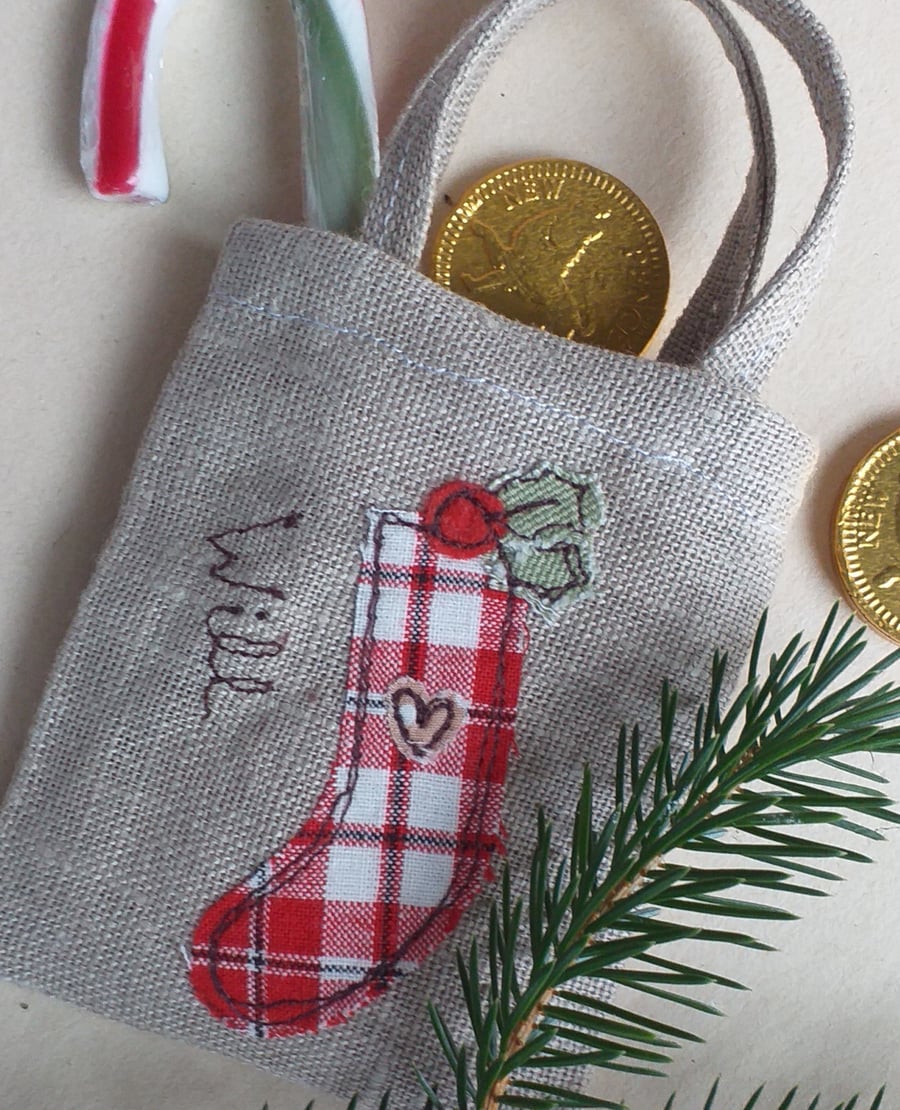Personalised Mini Christmas Bag