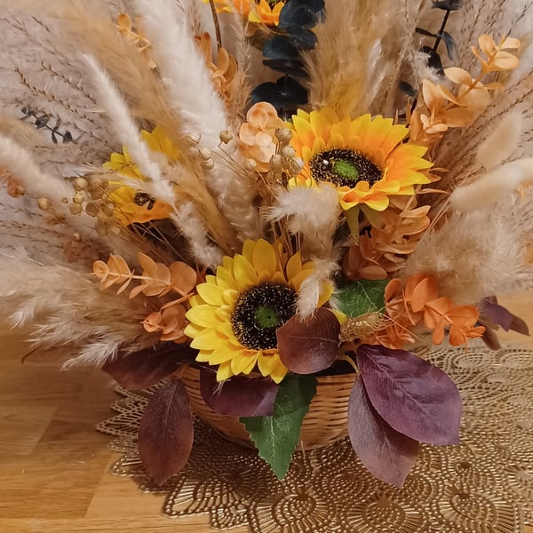 Sunny SunflowerFfireplace  Floral Arrangement