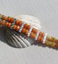 Golden Jade Gemstone Crystal Beaded Cuff Bracelet - Image 3