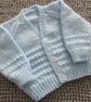 16"  Baby Boys V Neck Patterned Cardigan