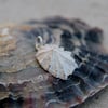 silver shell pendant nautical beach necklace 