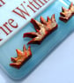 Handmade Fused Glass Sky Above Earth Below Fire Within Hanging Picture Sign - Image 5