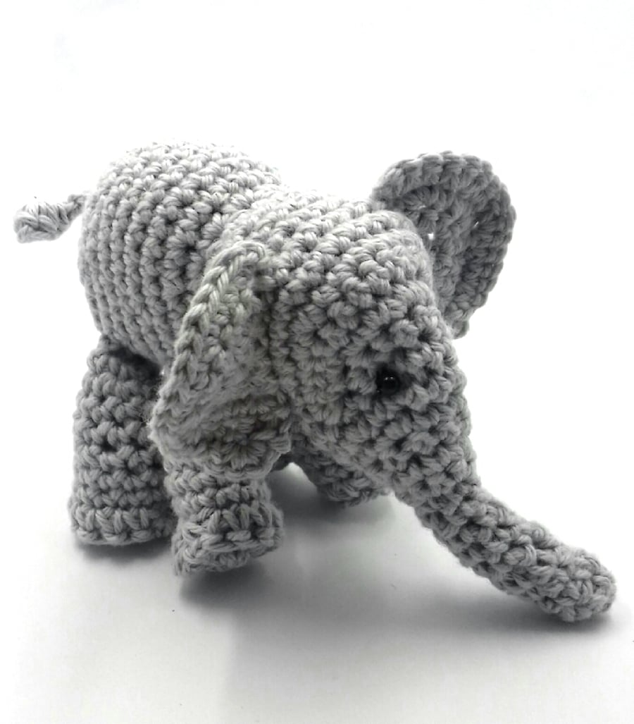 Crochet Grey Elephant 