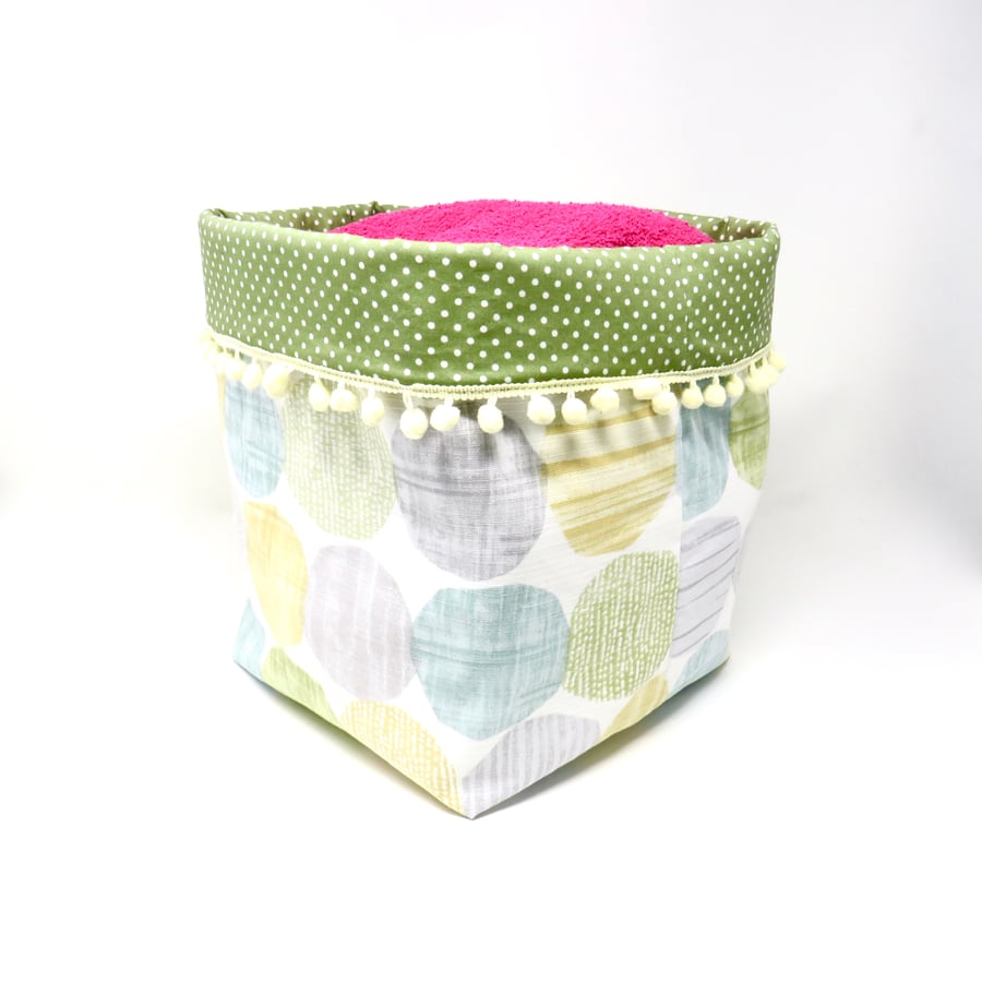 Extra large fabric storage tub Folksy