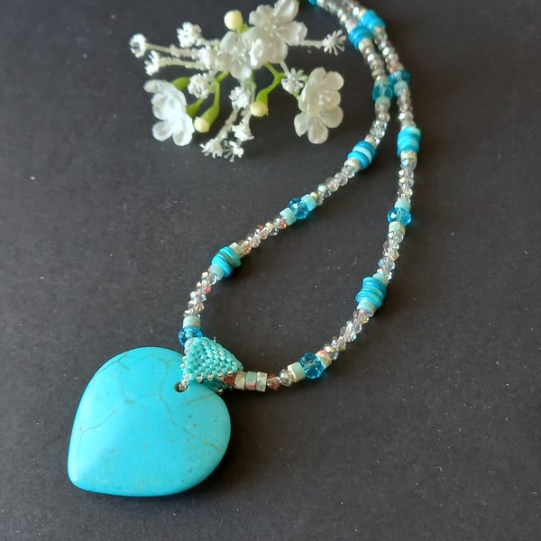 Turquoise Heart Necklace