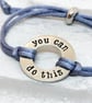 YOU CAN DO THIS Hand Stamped Pewter Bracelet - Image 1